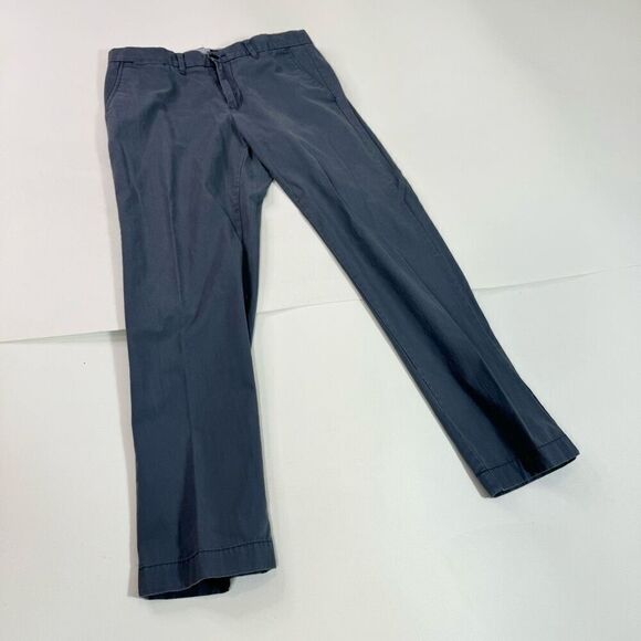 Tommy Hilfiger Pants Mens 34/32 Gray Solid Mid-Rise Straight-Leg Cotton Custom F - Picture 1 of 9